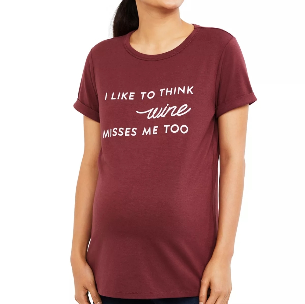 Wine Maternity Tee
